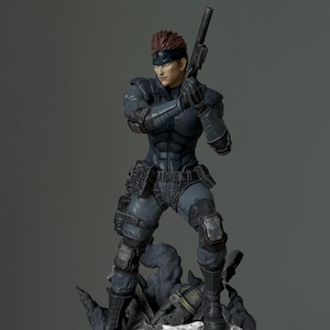 Solid Snake figurine | Metal Gear Solid statue | Fully painted 12K resin 3D printed collectible | Tactical stealth action fan art