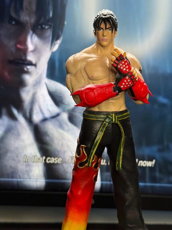 Tekken Jin Kazama action figure | Fully painted | Printed Model | Tekken Statue | Gift for Gamer | gift for him | Gift for her