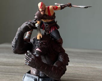God of War: Kratos vs. Ogre: Figura de acción impresa en 3D pintada a mano