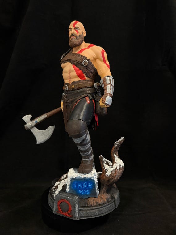 God of War Kratos Figure | Fully Painted | Hand Painted 3D Printed | Gift for Dad | Gift for him | Gift for Gamer