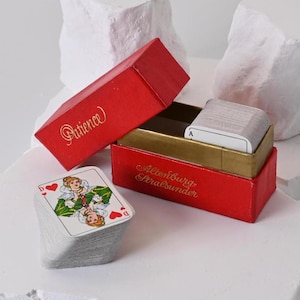 Jogo de cartas // Paciência // Solitário // Jogo de paciência // Cartas de baralho Altenburger // Imagem francesa // Caixa de cartas de baralho // Década de 1950