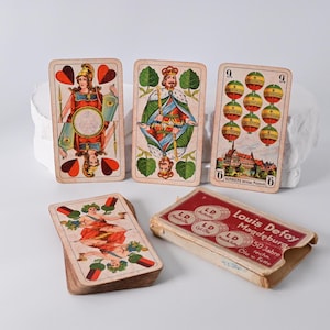 Kartenspiel // Skat // Altenburger Spielkarten // Preußisches Doppelbild // Reklame // deutsches Blatt // 1930er Jahre
