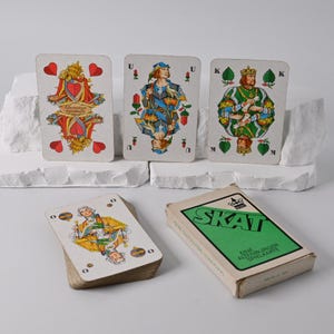 Jogo de cartas // Skat // Cartas de baralho Altenburger GDR // Skat com baralho alemão // Ostalgie // Brinquedos da GDR // Década de 1960
