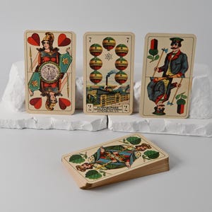 Kartenspiel // Skat // Altenburger Spielkarten // Preußisches Doppelbild // Reklame // Goldecken // deutsches Blatt // 1930er Jahre