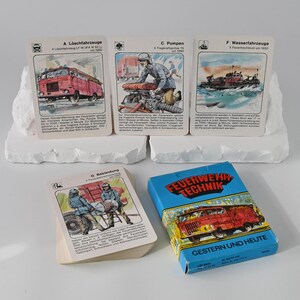 Juego de cartas // Cuarteto // Naipes Altenburger // Cuarteto de bomberos // Juguetes de la RDA // Tecnología de bomberos // Ostalgie // Años 80