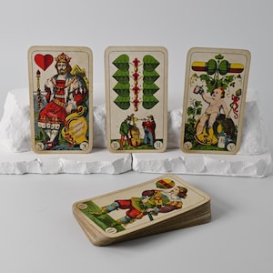 Kartenspiel // Tarock // Schafkopf // Schmid Spielkarten // bayerisches Bild // deutsches Blatt // 1910er Jahre