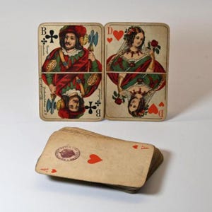Kartenspiel // Skat // Stralsunder Spielkarten // französisches Bild // deutsches Kaiserreich  //  antike Spielkarten // 19. Jahrhundert