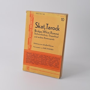 Libro di saggistica // Regole per Skat // Tarock // Rummy // Doppelkopf // Whist // Guida // Libro di consigli // Libri antichi // Anni '20
