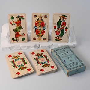 Jogo de cartas // Doppelkopf // Carta de salão nº 148 // Cartas de baralho Altenburger // Baralho duplo saxão // Baralho alemão // década de 1940