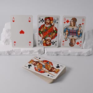 Jogo de cartas // Skat // Cartas de baralho Schmid // Baralho francês // Década de 1960
