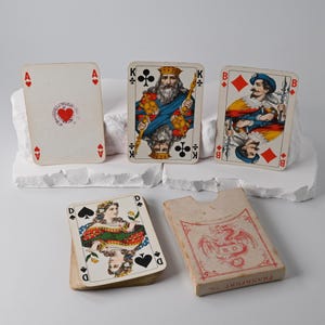 Kartenspiel // Skat // B. Dondorf - Frankfurt // Skat-Karten Nr. 116 // französisches Bild mit Gold-Ecken // Sammlerstück // 1930er Jahre