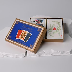Jeu de cartes // Patience // Solitaire // Jeu de patience // Cartes à jouer Altenburger // Tableau français // Boîte à cartes à jouer // Années 1950