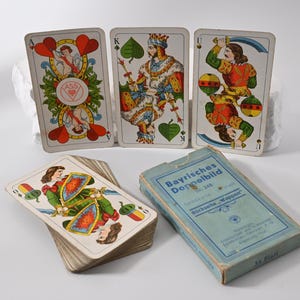 Kartenspiel // Tarock // Schafkopf // Altenburger Spielkarten //  Bayerisches Doppelbild // deutsches Blatt // 1940er Jahre