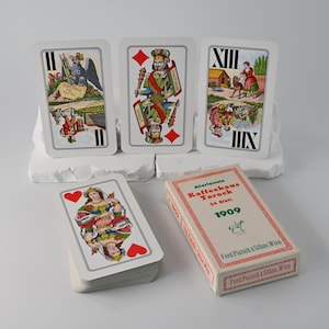 Gioco di carte // Tarock // Industria e fortuna // Finest Coffee House Tarock 1909 // Ferdinand Piatnik & Sons, Vienna // Anni '50