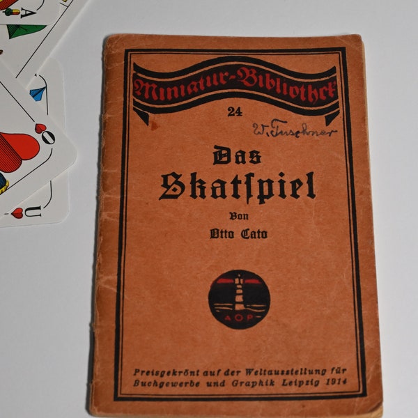 Das Skatspiel, Miniatur-Bibliothek Nr. 24, von Otto Cato, um 1920