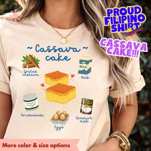 cassava cake shirt, filipino food tee, kakanin shirt, pinoy food lover, ube cassava top, cassava lover tee, philippine food art, pinoy tee
