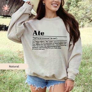 Ate, Filipino sweater, Philippine Sweater, filipino, Philippines, Filipina, Ate, filipino shirt, Philippinen, Sweatshirt, Pinoy, Kuya