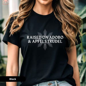 Filipino German Shirt, Heritage T-shirt, Cultural Pride Wear, Food Lover Shirt, Adobo Lover Shirt, Food Fusion Clothing, Filipino Food Shirt