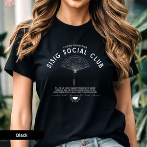 Sisig Social Club T-Shirt, philippinisches Essen Shirt, Food-Liebhaber-T-Shirt, Obst-Thema-Shirt, Freizeitkleidung Tropische Früchte-Shirt Einzigartiges Geschenk-Shirt
