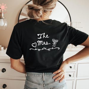 The Mrs. Bridal T-Shirt: Bachelorette Party Tee, Bow Design