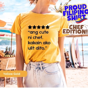Filipino food shirt, cute chef shirt, funny Pinoy shirt, Filipino humor tee, Pinoy kitchen shirt, chef gift idea, foodie Filipino tee