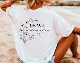 Personalized Bride T-Shirt: Floral Bachelorette Party Gift