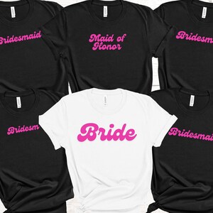 Bride & Bridesmaid Shirt Set: Bachelorette Party T-Shirts