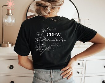Personalized Floral Bridal Crew T-Shirt: JGA Bachelorette Party