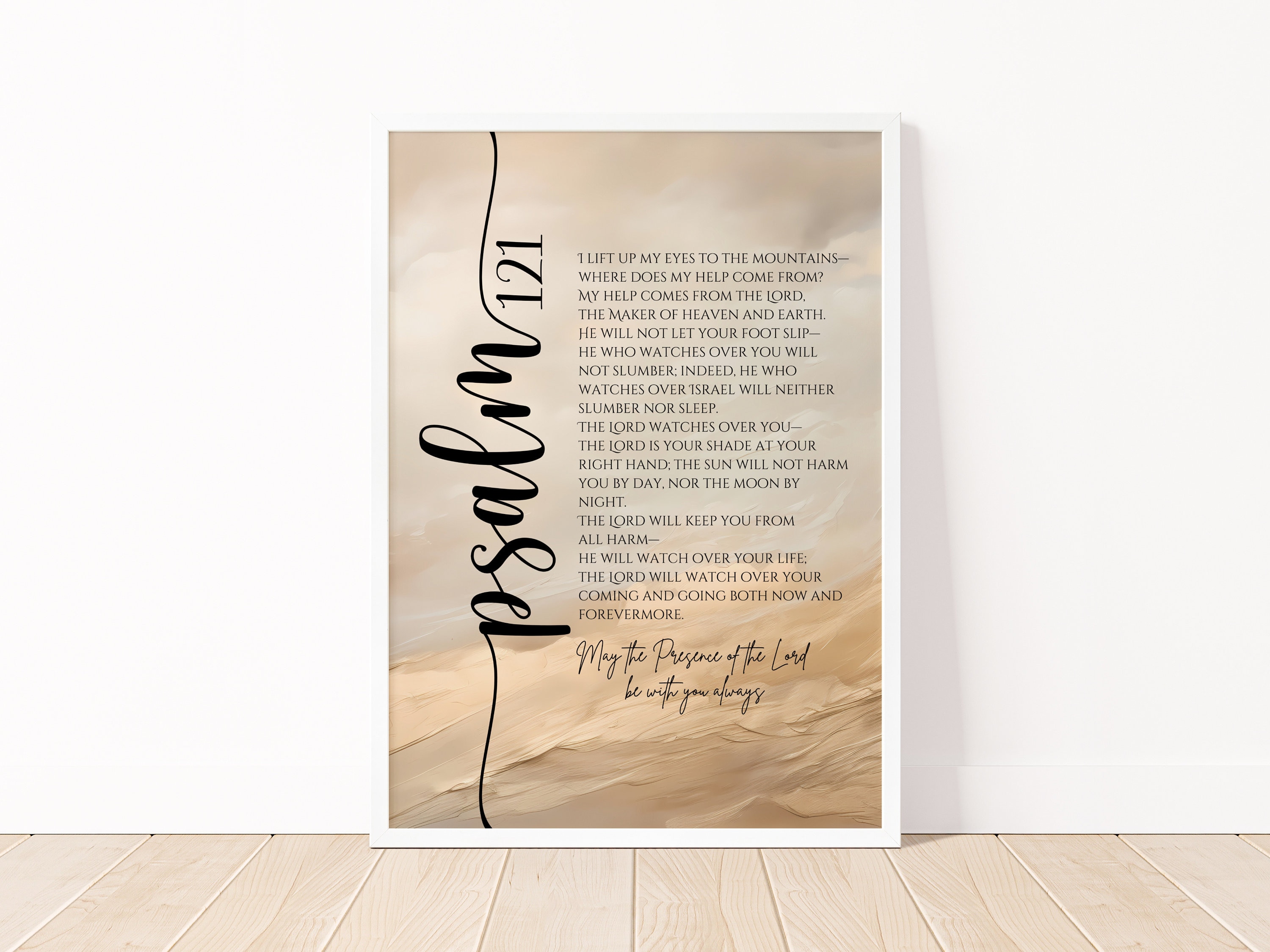 Psalm 121 Wall Art Printable Poster Christian Artwork Minimalist Large ...