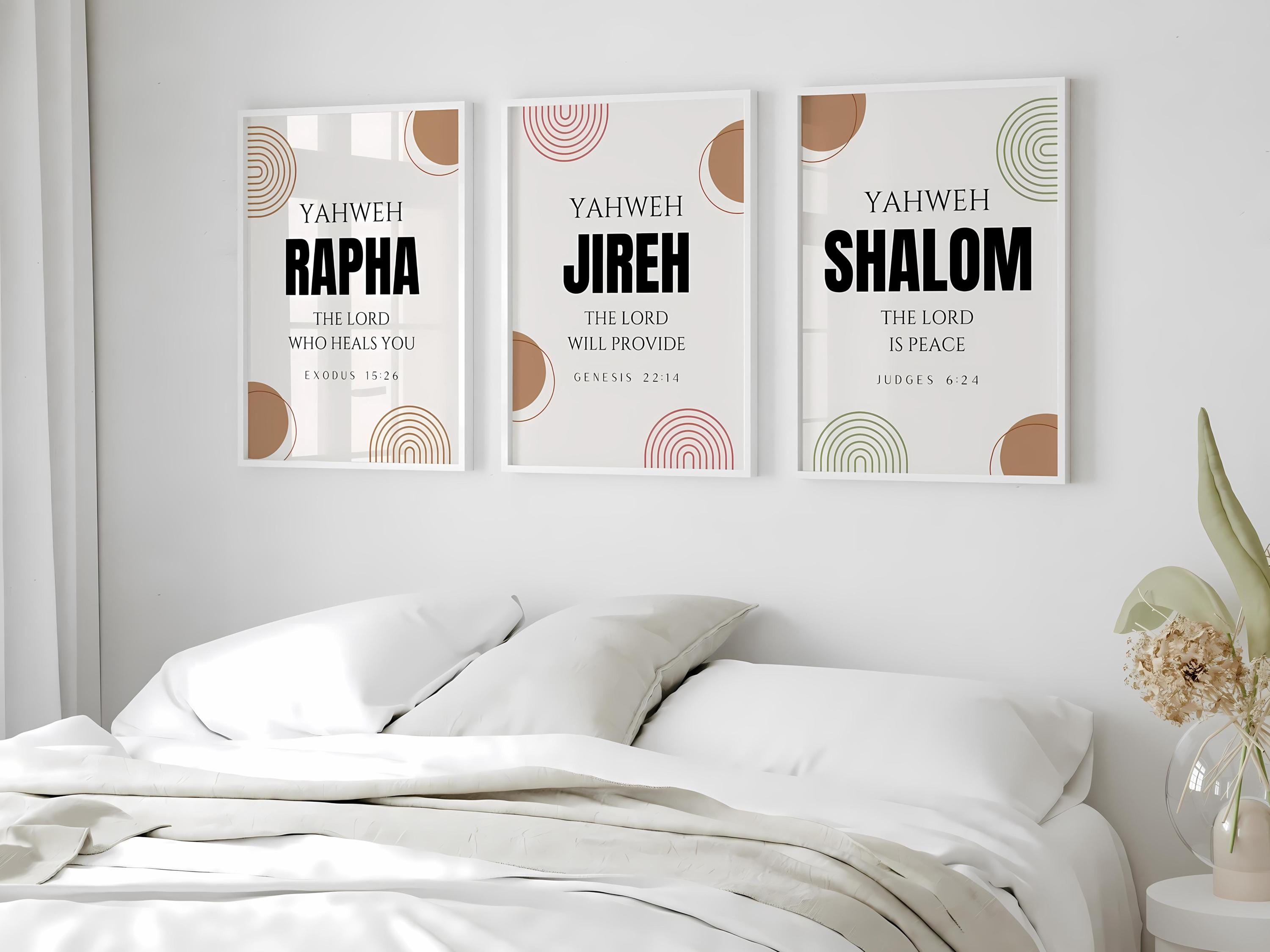 Hebrew Names of God Wall Art Printable Poster Bible Verse Modern ...