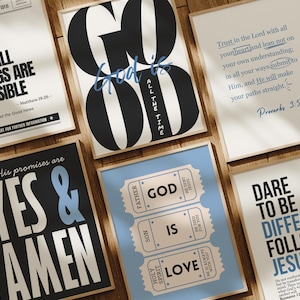 Trendiges christliches Wandkunst-Paket „Gott ist immer gut“, christliches Wohnheim-Wandkunst-Set, christliches Poster für Jugendliche, Jugendministerium, Gruppendekor