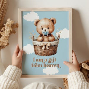 Baby Boy Christian Nursery Wall Art Bible verse for boys room boho baby room decor boy Christian nursery print christian baby Present boy