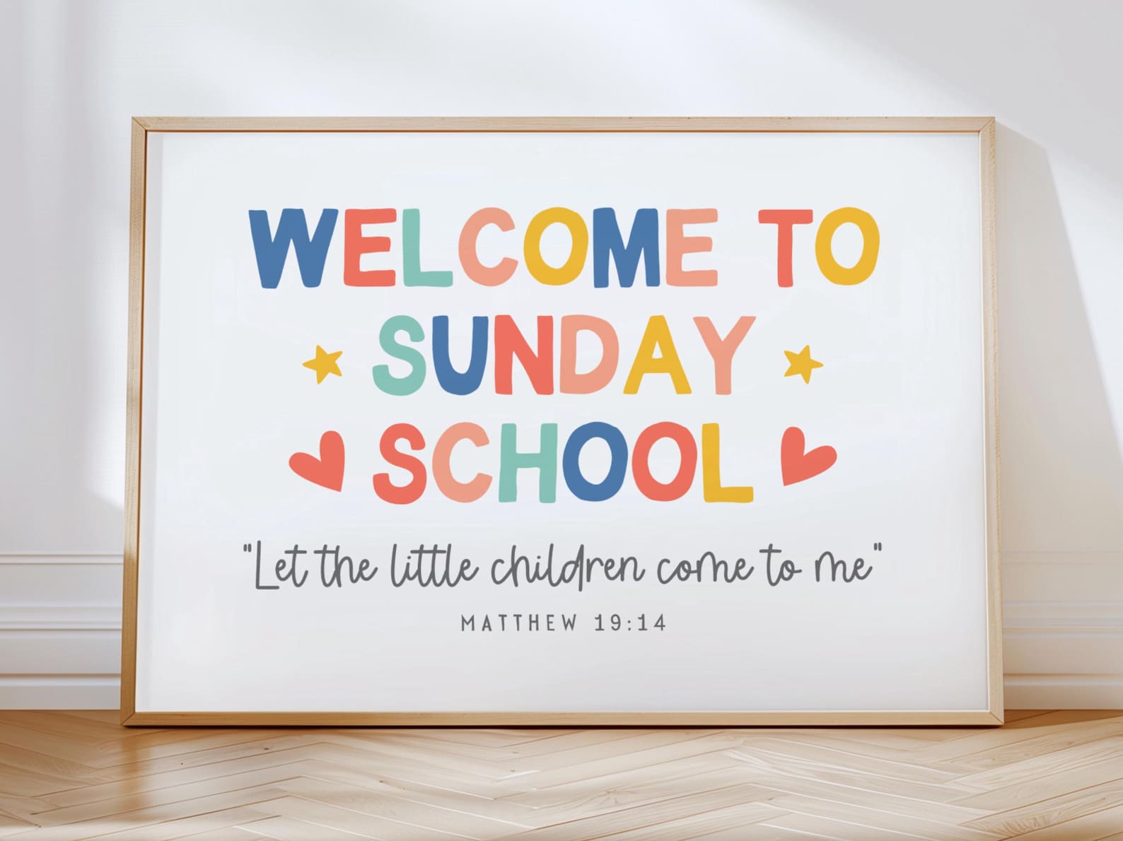 Welcome to Sunday School Poster Colorful Sunday School Classroom Decor ...