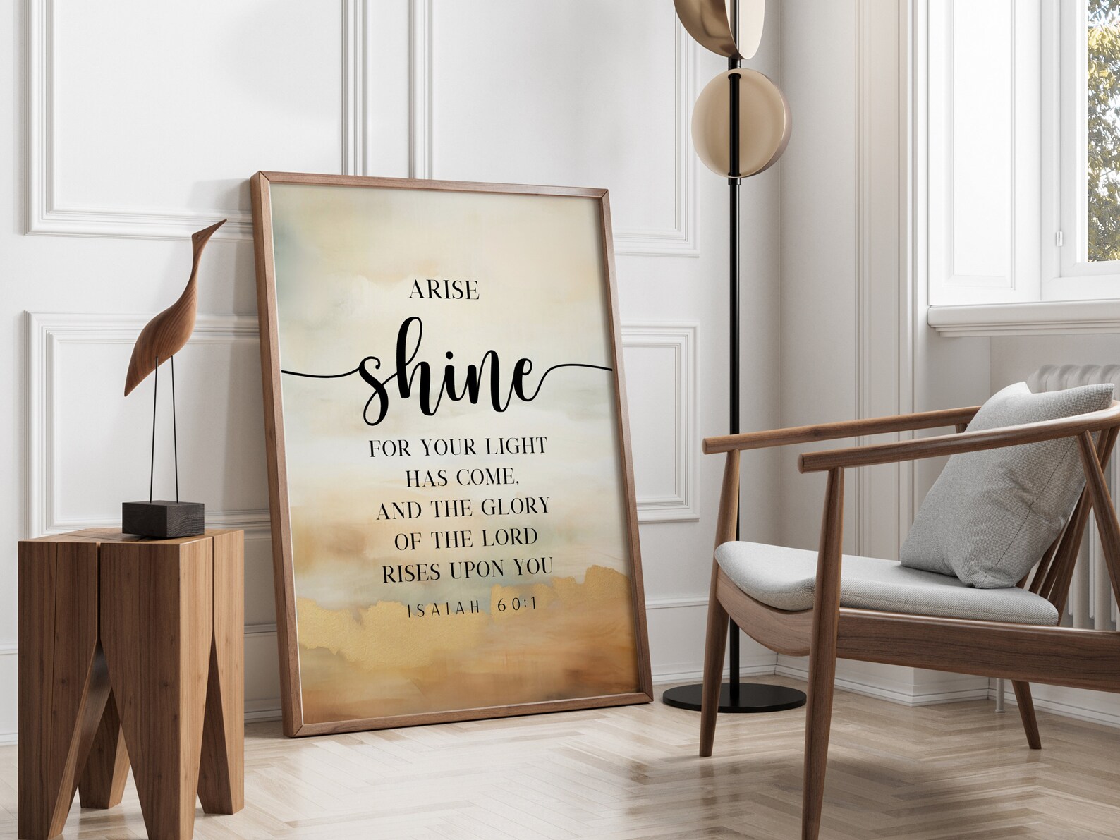 Arise and Shine Bible Verse Wall Art Christian Artwork Minimalist Large ...