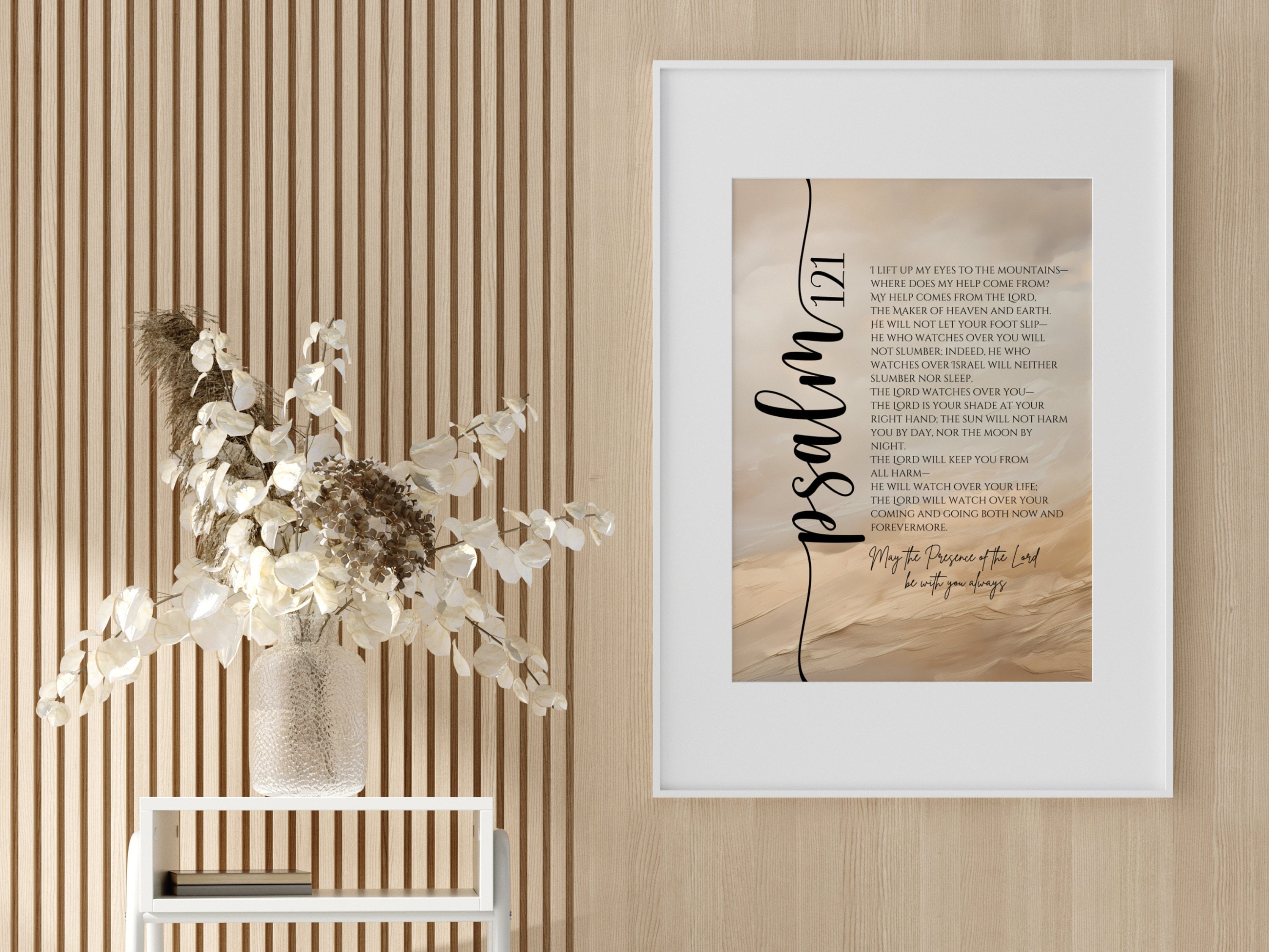 Psalm 121 Wall Art Printable Poster Christian Artwork Minimalist Large ...