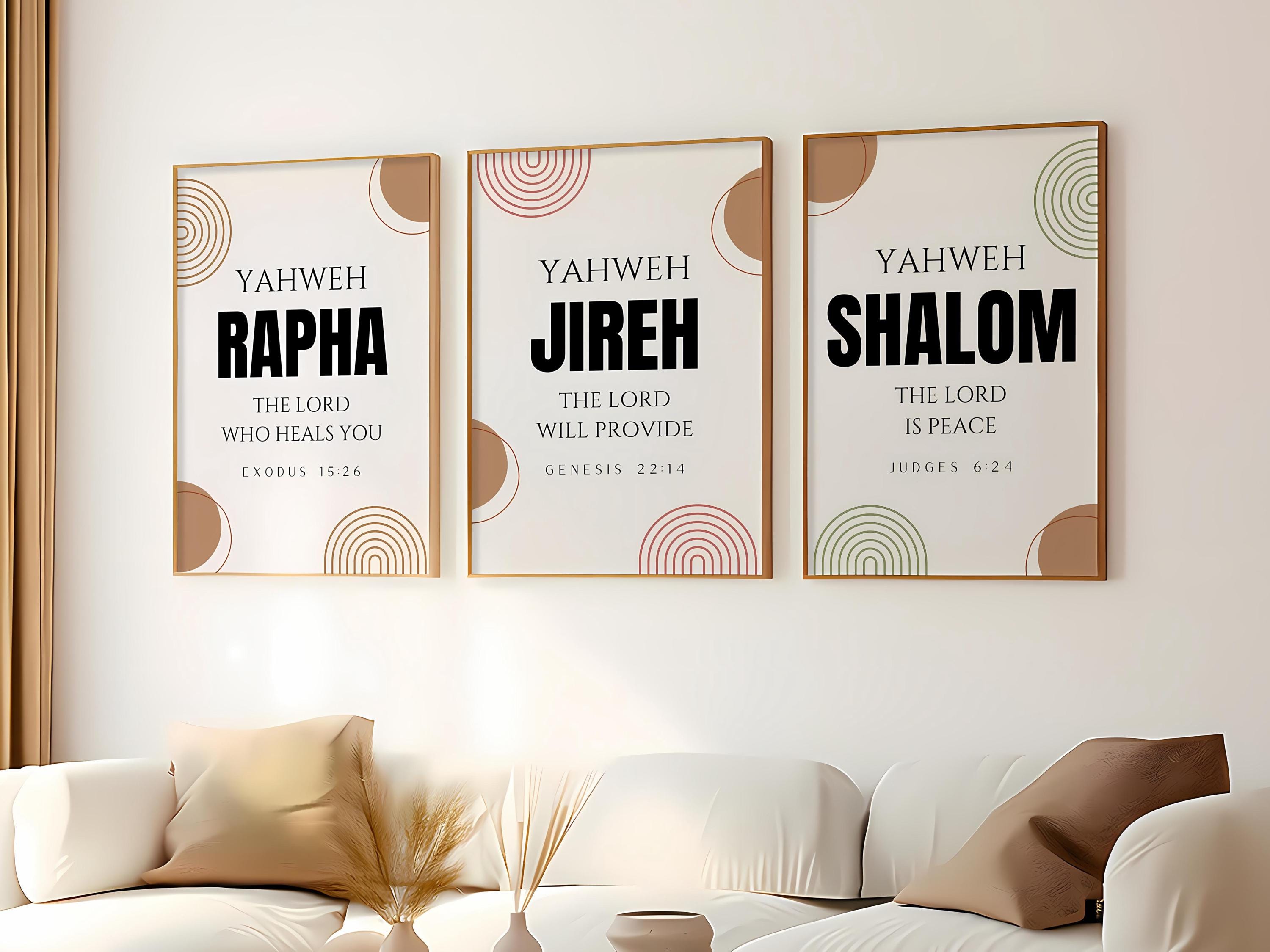 Hebrew Names of God Wall Art Printable Poster Bible Verse Modern ...