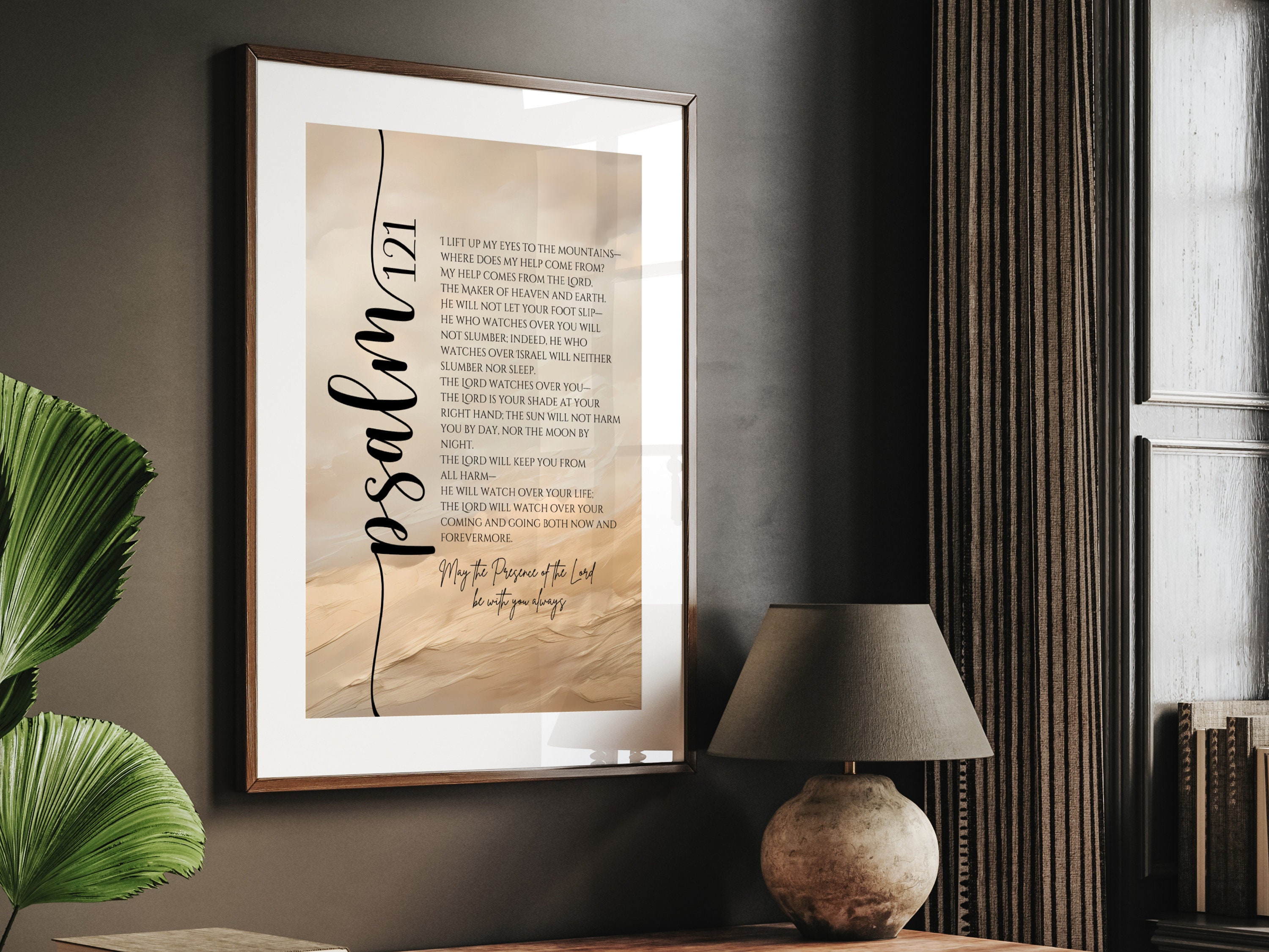 Psalm 121 Wall Art Printable Poster Christian Artwork Minimalist Large ...