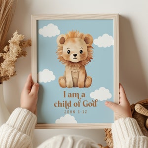 Boy Christian Nursery Wall Art printable Bible verse for boys room bible verse baby room Christian nursery decor boy christian baby Present