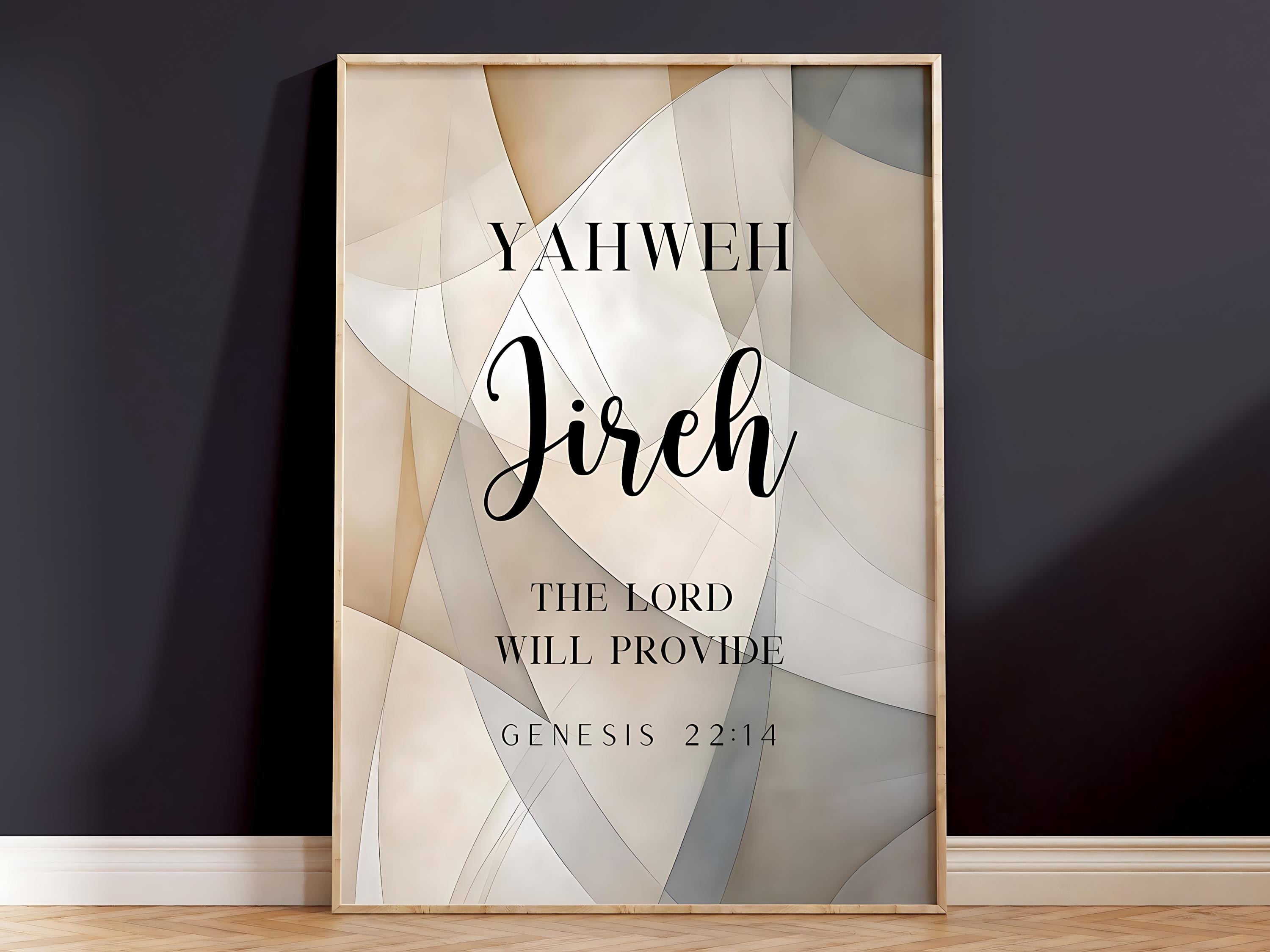 Hebrew Names of God Wall Art Print Bible Verse Modern Christian Art ...