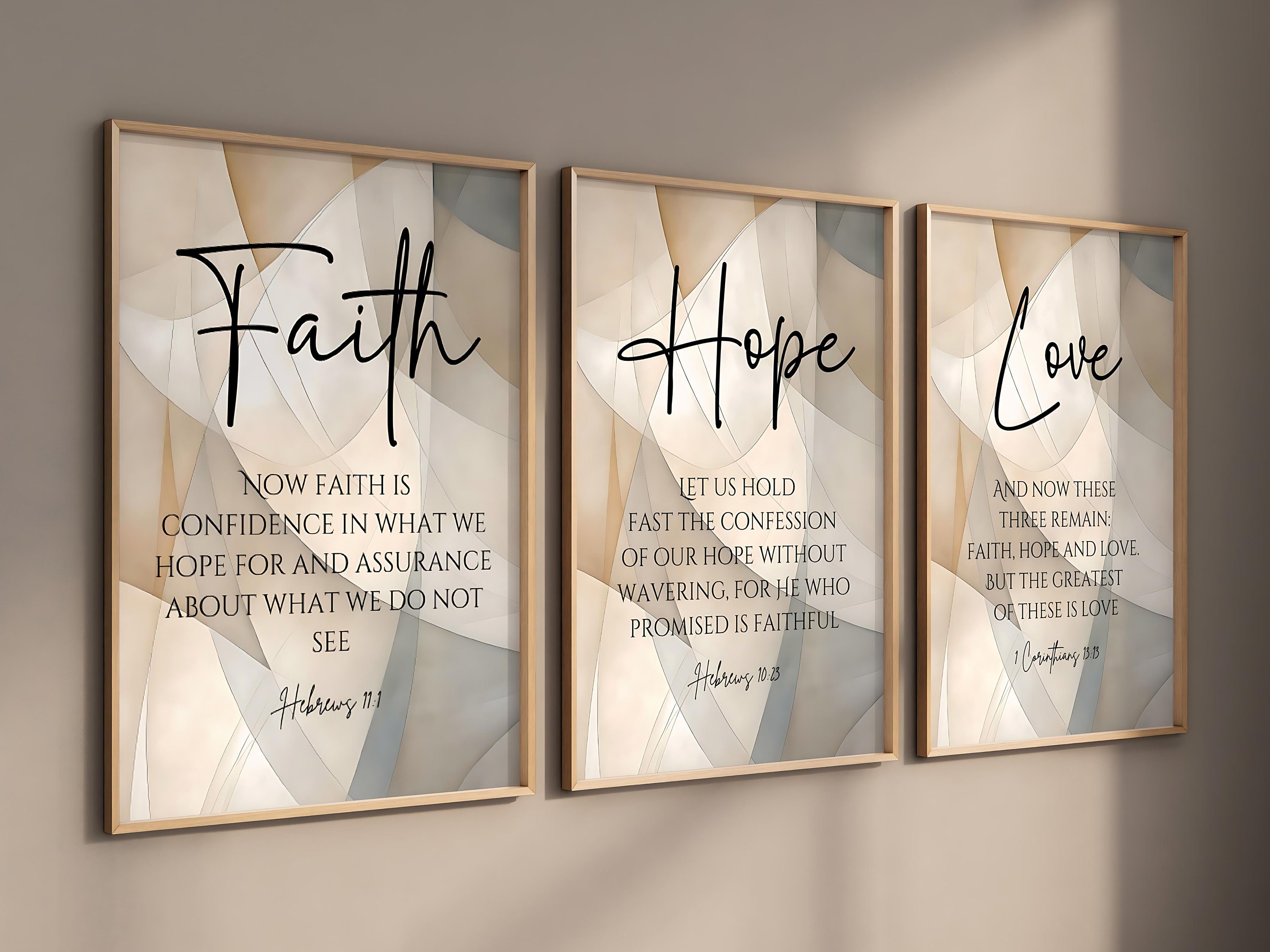 Faith Hope Love Wall Art 1 Corinthians 13 13 Large Bible Verse Wall Art ...
