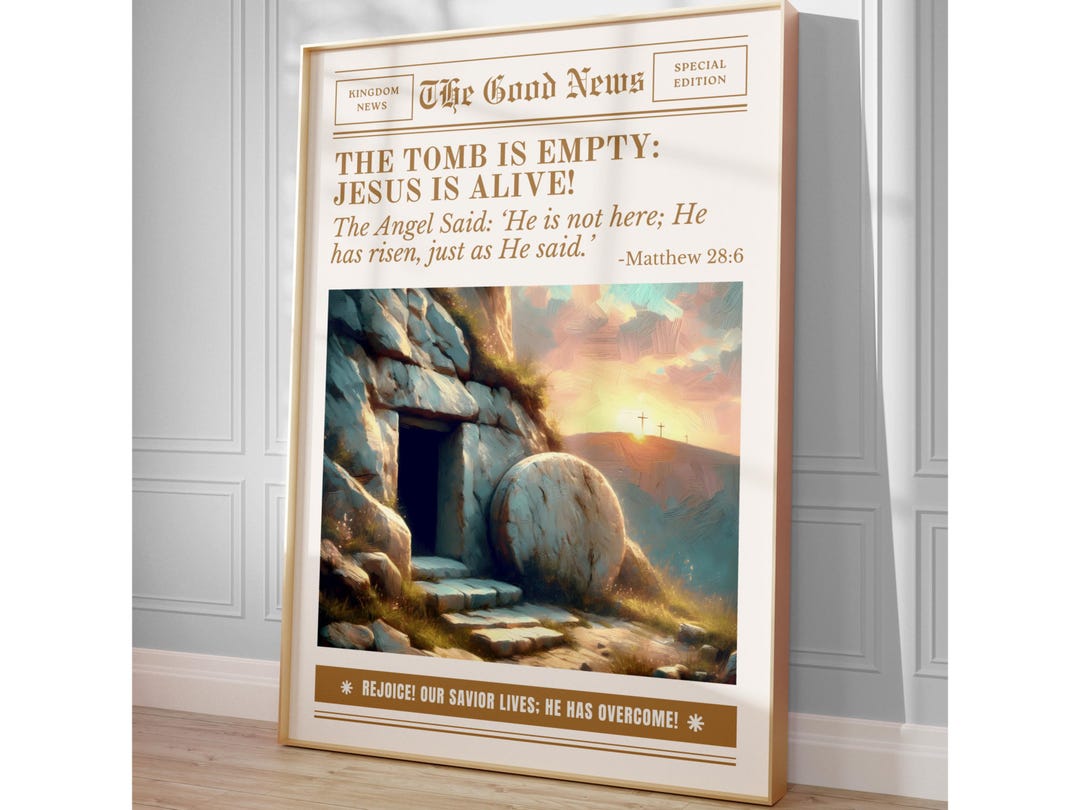 He is Not Here for He Has Risen Poster Jesus Resurrection Wall Art the ...