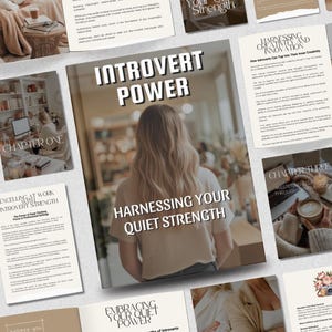 Introvert Power Ebook Canva Template, Mindset & Confidence Coach (Commercial Use)