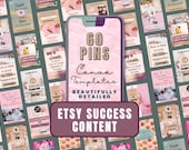 Etsy Pinterest Pin Canva Templates, Etsy Business Ebook (PLR MRR Resell Rights) (Digital Download)