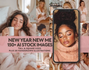 Pink Self-Care Stock Images: Canva Templates, PLR MRR (Digital Download)