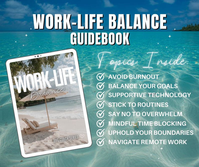 Work-life Balance Guidebook Canva Template: PLR & MRR, Life Coach - Etsy