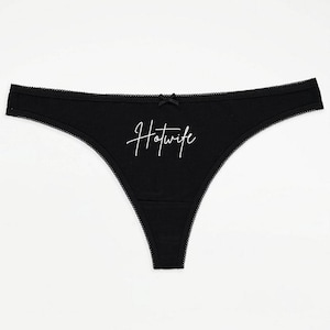 Hotwife Black Thong - Sexy Lingerie