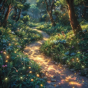 24 verzauberte Waldweg Clipart, Märchen Magie Clipart, digitaler Download, Wand Kunst Druck, PNG Aquarell Wald Clipart, Kartenherstellung