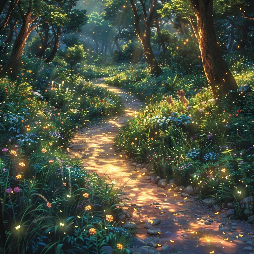 24 Enchanted Forest Pathway Clipart, Fairy Tale Magic Clipart, Digital Download, Wall Art Print, PNG Watercolor Forest Clipart, Card Making