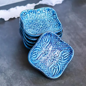 Blue Haftsin set/ Haftseen set/ Nowruz set/ Nouroz set/ Nowruz table/ Sofreh Haftseen/ Persian New Year Ceramic Plates