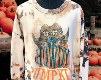 Howdy Pumpkin Shirt, Western Fall Shirt,  Howdy Fall Sweatshirt, Thanksgiving Shirt
